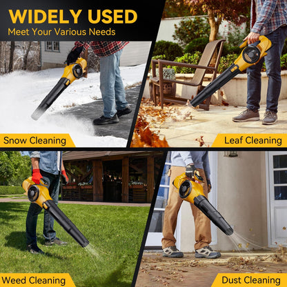 CORVELLAN 4 Speed Cordless Leaf Blower 670 CFM 180 MPH with Battery & Charger